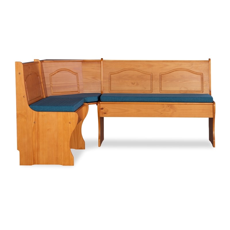 Home Square 2-Piece Set with Dining Nook Set and Cushion Set in Blue