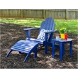 Home Square 3-Piece Set with Outdoor Coffee Table and 2 Chairs in Blue