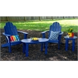 Home Square 3-Piece Set with Outdoor Coffee Table and 2 Chairs in Blue