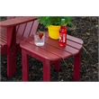 Home Square 3-Piece Set with Outdoor Side Table and 2 Chairs in Red