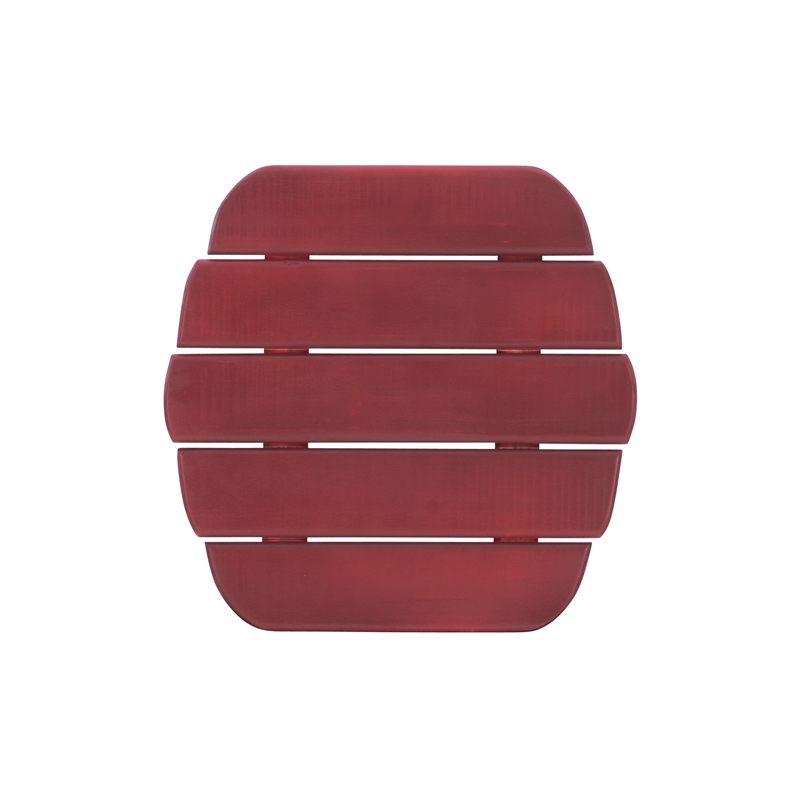 Home Square 3-Piece Set with Outdoor Side Table and 2 Chairs in Red