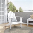 Home Square 3-Piece Set with Outdoor Side Table and 2 Chairs in White