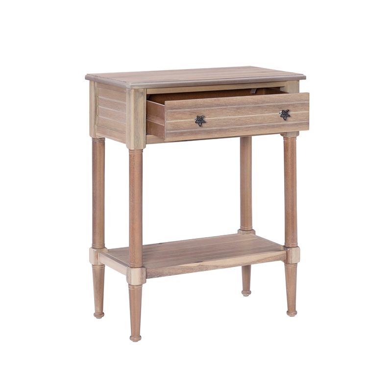 Home Square 3-Piece Set with Accent Table and 2 Side Tables in Natural