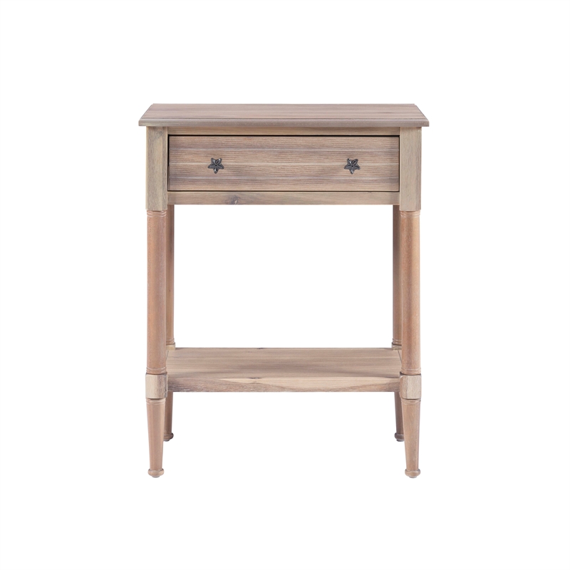 Home Square 3-Piece Set with Accent Table and 2 Side Tables in Natural