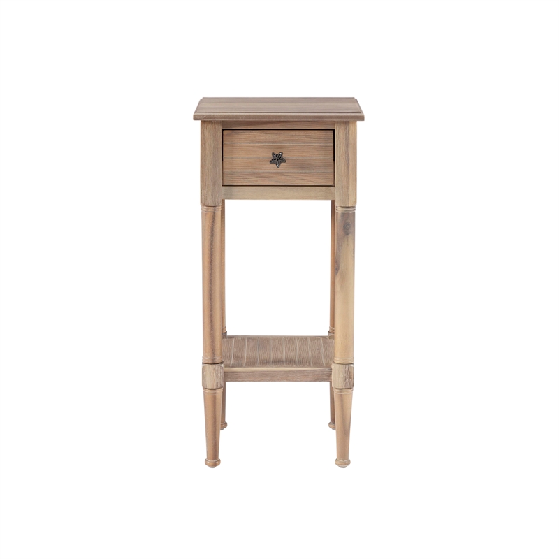 Home Square 3-Piece Set with Accent Table and 2 Side Tables in Natural