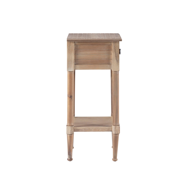 Home Square 3-Piece Set with Accent Table and 2 Side Tables in Natural