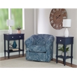 Home Square 3-Piece Set with Accent Table and 2 Side Tables in Navy