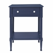 Home Square 3-Piece Set with Accent Table and 2 Side Tables in Navy