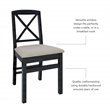 Home Square 3-Piece Set with Dining Table and Two Dining Chairs in Black