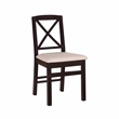 Home Square 3-Piece Set with Dining Table and Two Dining Chairs in Black