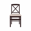 Home Square 3-Piece Set with Dining Table and Two Dining Chairs in Black