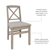 Home Square 3-Piece Set with Dining Table and Two Dining Chairs in Washed Gray
