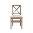 Home Square 3-Piece Set with Dining Table and Two Dining Chairs in Washed Gray