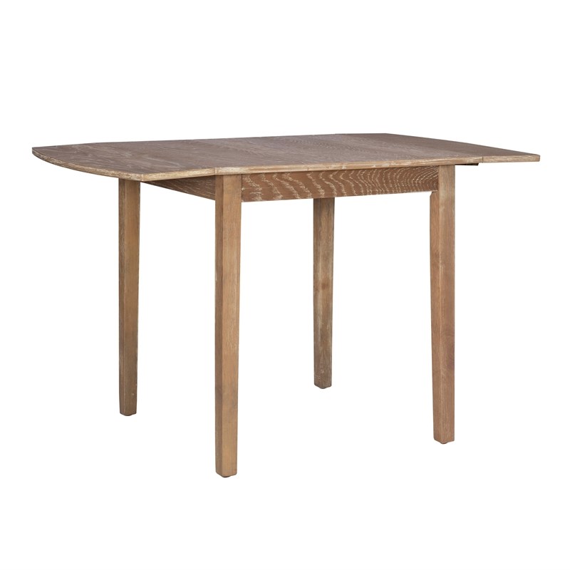 Home Square 3-Piece Set with Dining Table and Two Dining Chairs in Washed Gray