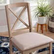 Home Square 3-Piece Set with Dining Table and Two Dining Chairs in Washed Gray