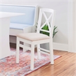 Home Square 3-Piece Set with Dining Table and Two Dining Chairs in White