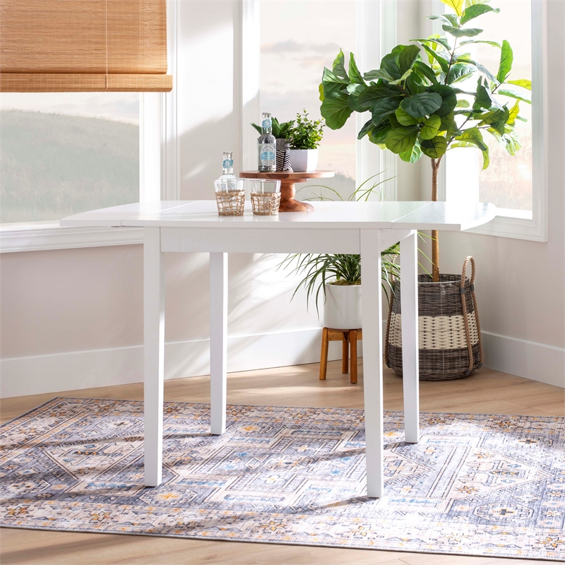 Home Square 3-Piece Set with Dining Table and Two Dining Chairs in White