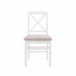 Home Square 3-Piece Set with Dining Table and Two Dining Chairs in White