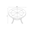 Home Square 3-Piece Set with Coffee Table and 2 Metal End Tables