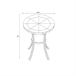 Home Square 3-Piece Set with Coffee Table and 2 Metal End Tables