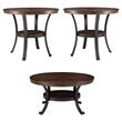 Home Square 3-Piece Set with Coffee Table and 2 Metal End Tables