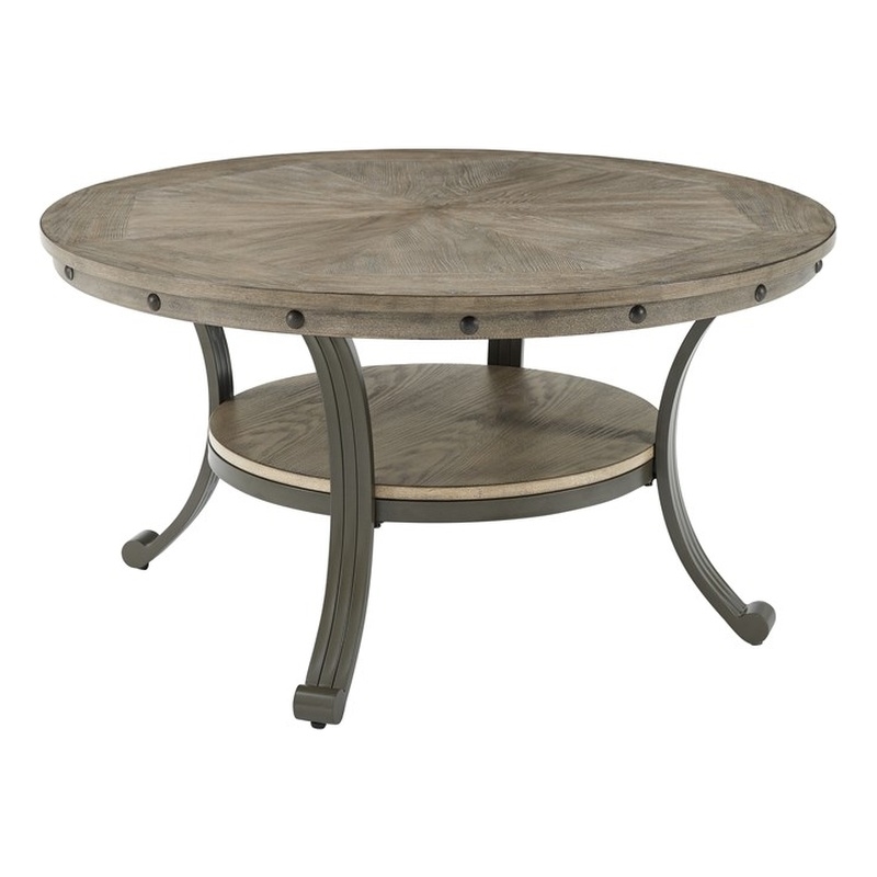 Home Square 3-Piece Set with Coffee Table and 2 Accent Tables in Pewter