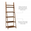 Home Square 2-Piece Set with One Drawer Desk and Five Shelf Bookcase