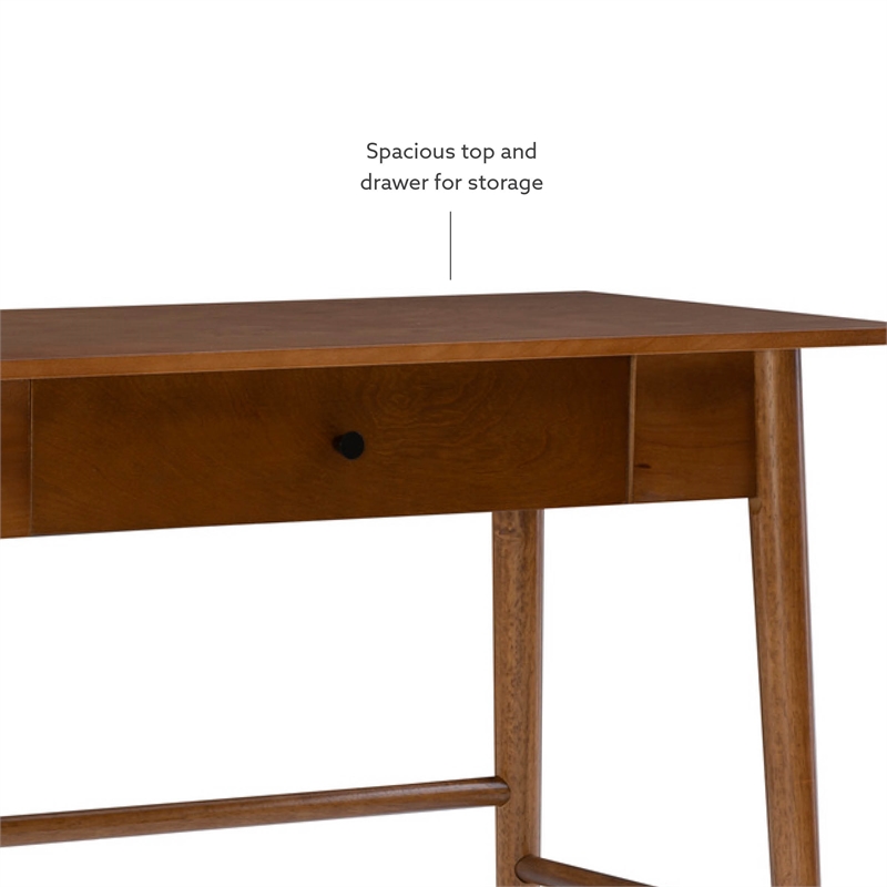 Home Square 2-Piece Set with One Drawer Desk and Five Shelf Bookcase