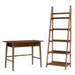 Home Square 2-Piece Set with One Drawer Desk and Five Shelf Bookcase
