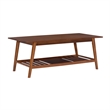 Home Square 3-Piece Set with Coffee Table and Accent End Table in Brown