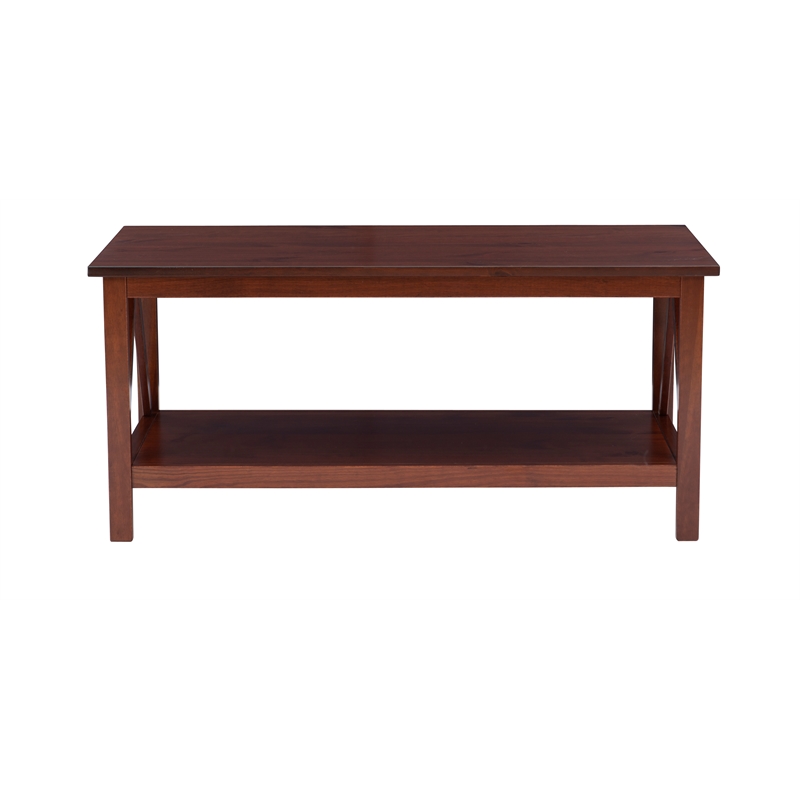 Home Square 3-Piece Set with Coffee Table and 2 End Tables in Brown