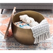Home Square 2-Piece Set with Drum Table and Drum Side Table in Gold