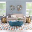 Home Square 2-Piece Set with Drum Table and Drum Side Table in Gold
