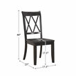 Home Square 5-Piece Set with Dining Table and 4 Dining Chairs in Brown