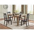 Home Square 5-Piece Set with Dining Table and 4 Dining Chairs in Brown