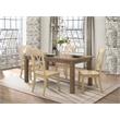 Home Square 5-Piece Set with Dining Table and 4 Dining Chairs in Brown