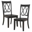 Home Square 5-Piece Set with Dining Table and 4 Dining Chairs in Brown