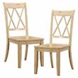 Home Square 5-Piece Set with Dining Table and 4 Dining Chairs in Buttermilk