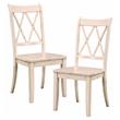 Home Square 5-Piece Set with Dining Table and 4 Dining Chairs in White