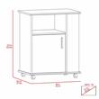 Home Square 2-Piece Set with Storage Pantry Cabinet and Kitchen Service Cart