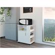 Home Square 2-Piece Set with Storage Pantry Cabinet and Kitchen Service Cart