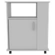 Home Square 2-Piece Set with Storage Pantry Cabinet and Kitchen Service Cart