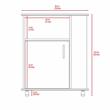 Home Square 2-Piece Set with Storage Pantry Cabinet and Kitchen Service Cart