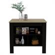 Home Square 2-Piece Set with Microwave Cabinet and Kitchen Island