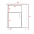 Home Square 2-Piece Set with Microwave Cabinet and Kitchen Island