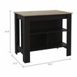 Home Square 2-Piece Set with Microwave Cabinet and Kitchen Island