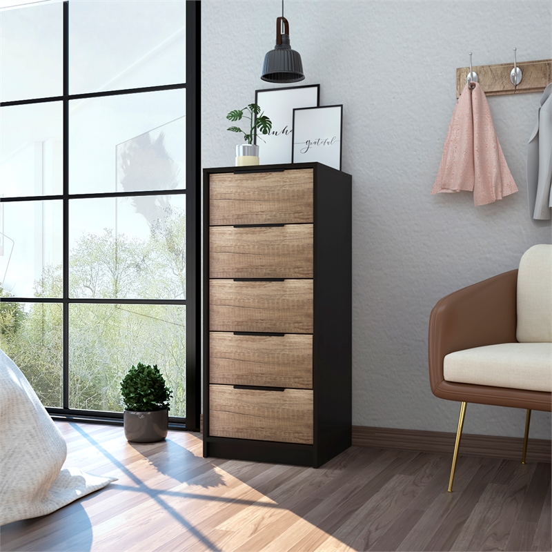 Home Square 2-Piece Set with 2 Drawer Night Stand & 5 Drawer Dresser