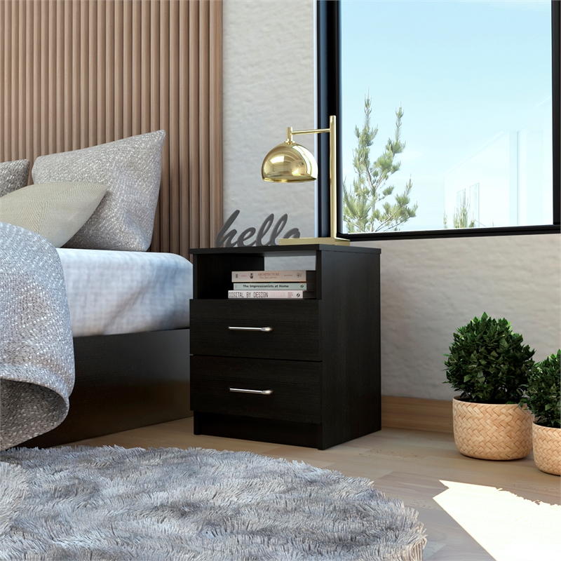 Home Square 2-Piece Set with 2 Drawer Night Stand & 5 Drawer Dresser