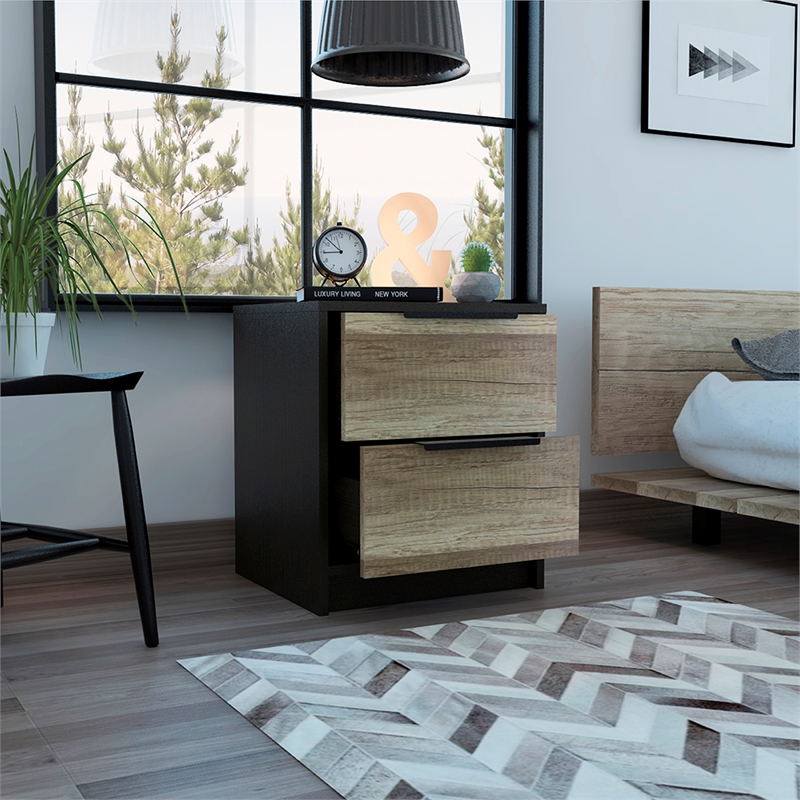 Home Square 2-Piece Set with Night Stand and 5 Drawer Dresser