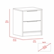 Home Square 2-Piece Set with Night Stand and 5 Drawer Dresser